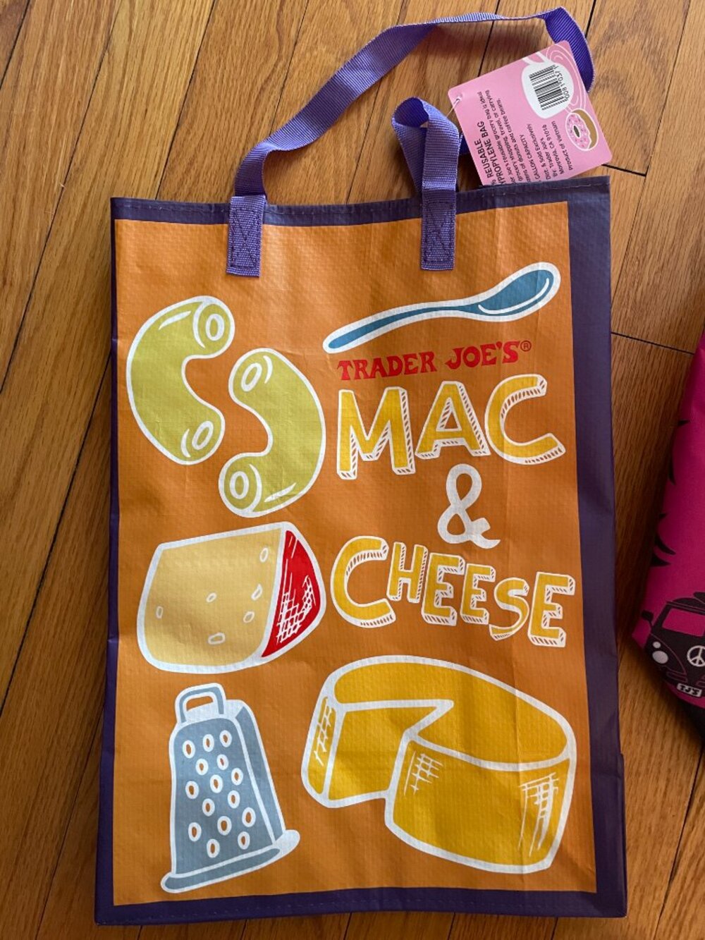 NWT Trader Joe's Magenta Pink Limited Edition LG Tote w/ PBJ & Mac Tote - Picture 12 of 16